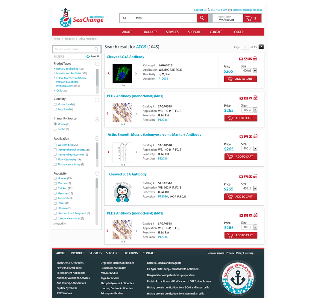 SCB Products List mockup