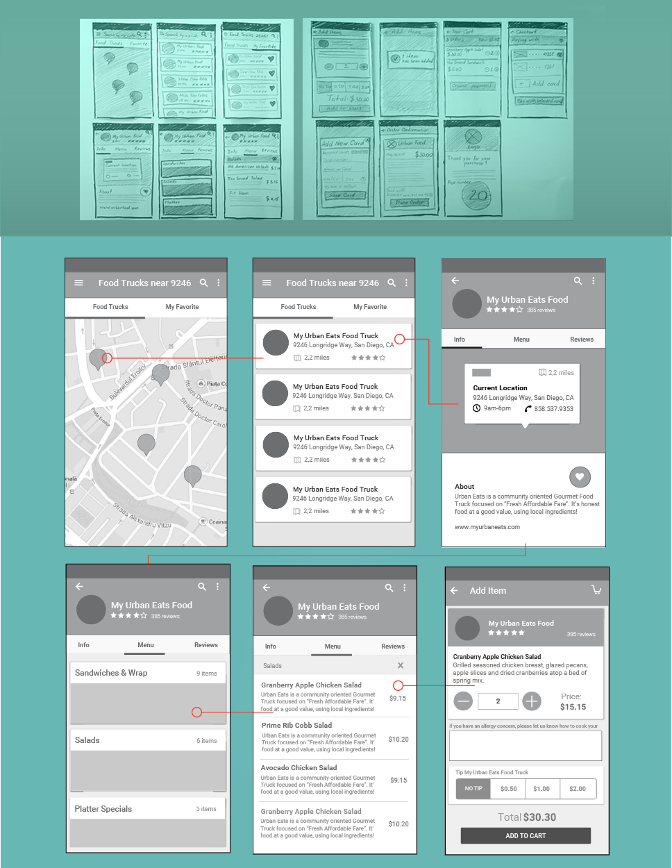 Paycrave Wireframes Images